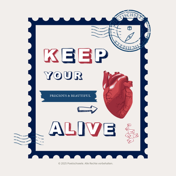 „Keep your Heart alive“ - Sticker in 3,8cm x3,8cm